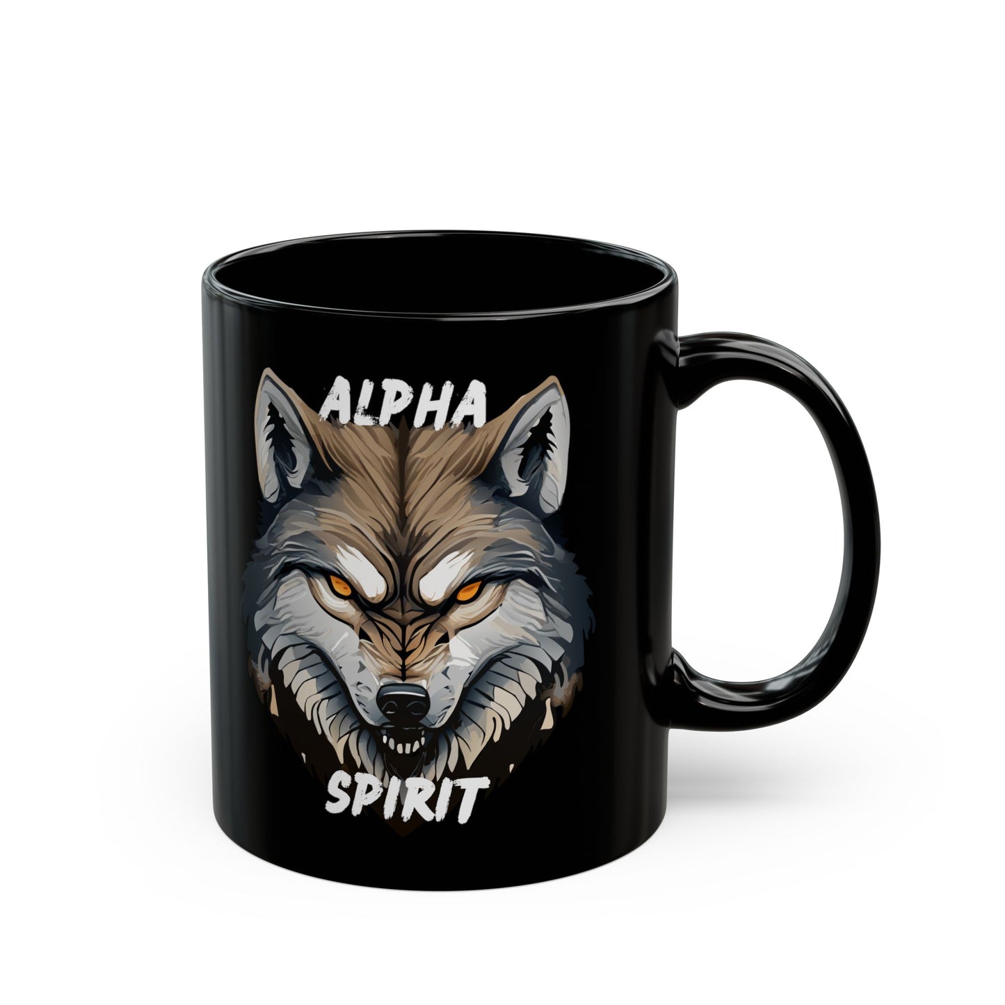 Alpha Spirit Motivational Mug - Inspire Strength and Leadership - Motivational Black Mug (11oz, 15oz)