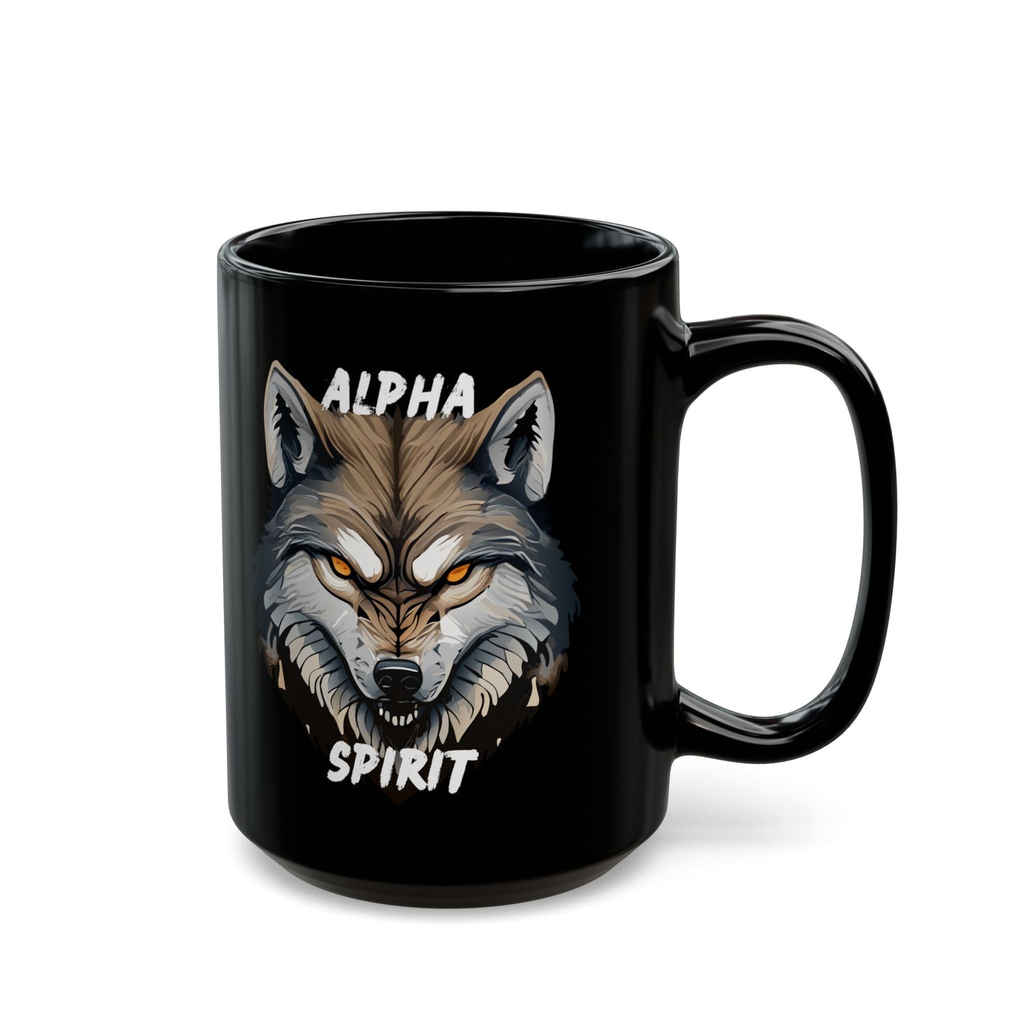Alpha Spirit Motivational Mug - Inspire Strength and Leadership - Motivational Black Mug (11oz, 15oz)