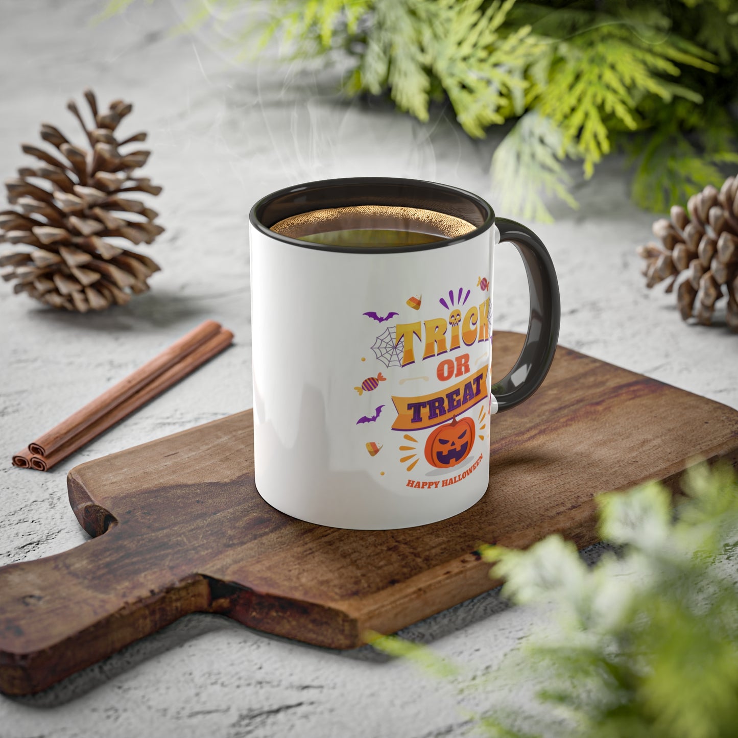 Halloween Mug - "Trick or Treat - Happy Halloween" | Spooky Coffee Mug, 11oz