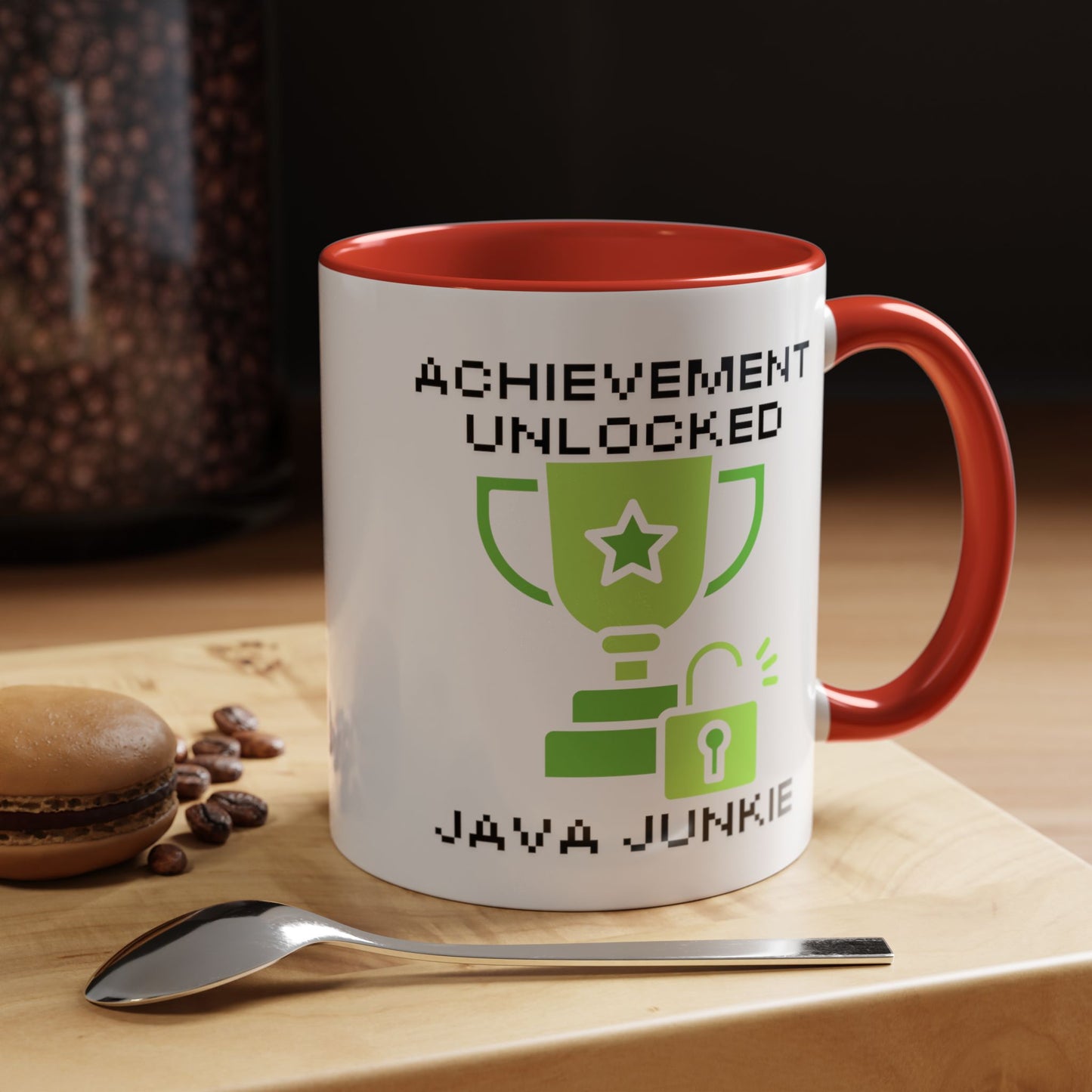 Achievement Unlocked: Java Junkie - Gamer Coffee Mug - Funny Gift for Gamers (11, 15oz)