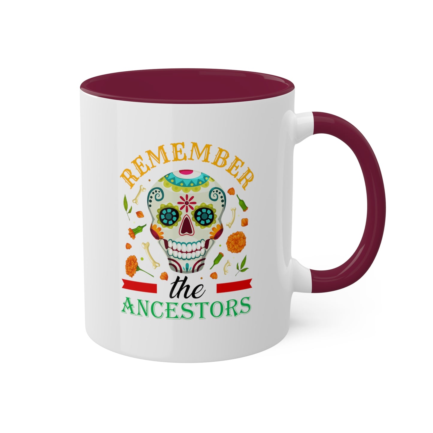 Halloween Mug - "Remember the Ancestors" Dia de los Muertos Mug, 11oz