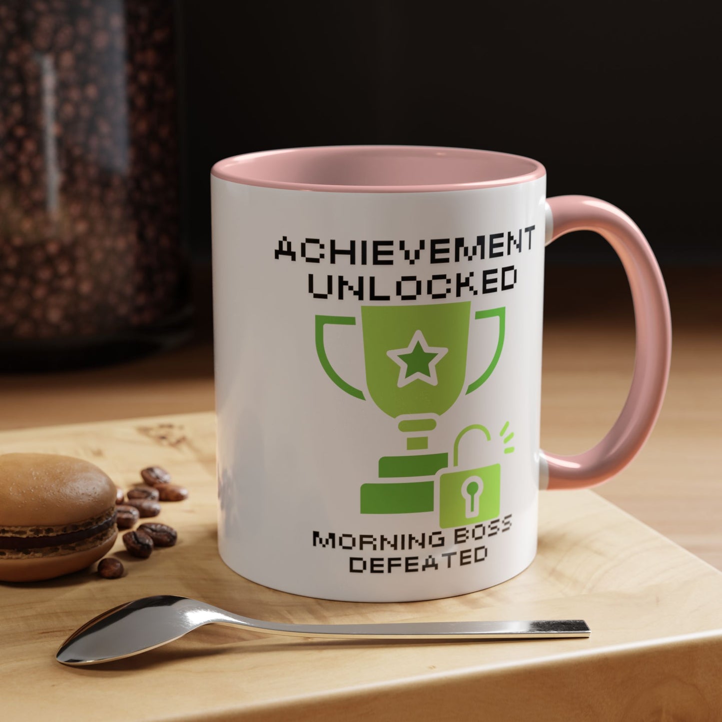 Achievement Unlocked: Morning Boss Defeated - Gamer Coffee Mug - Funny Gift for Gamers (11, 15oz)