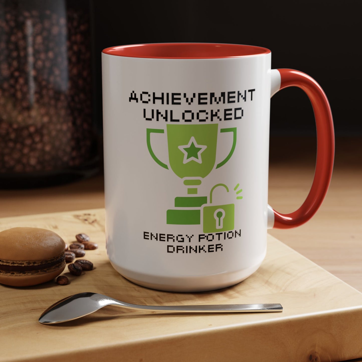 Achievement Unlocked: Energy Potion Drinker - Gamer Coffee Mug - Perfect Gift for Gamers (11, 15oz)