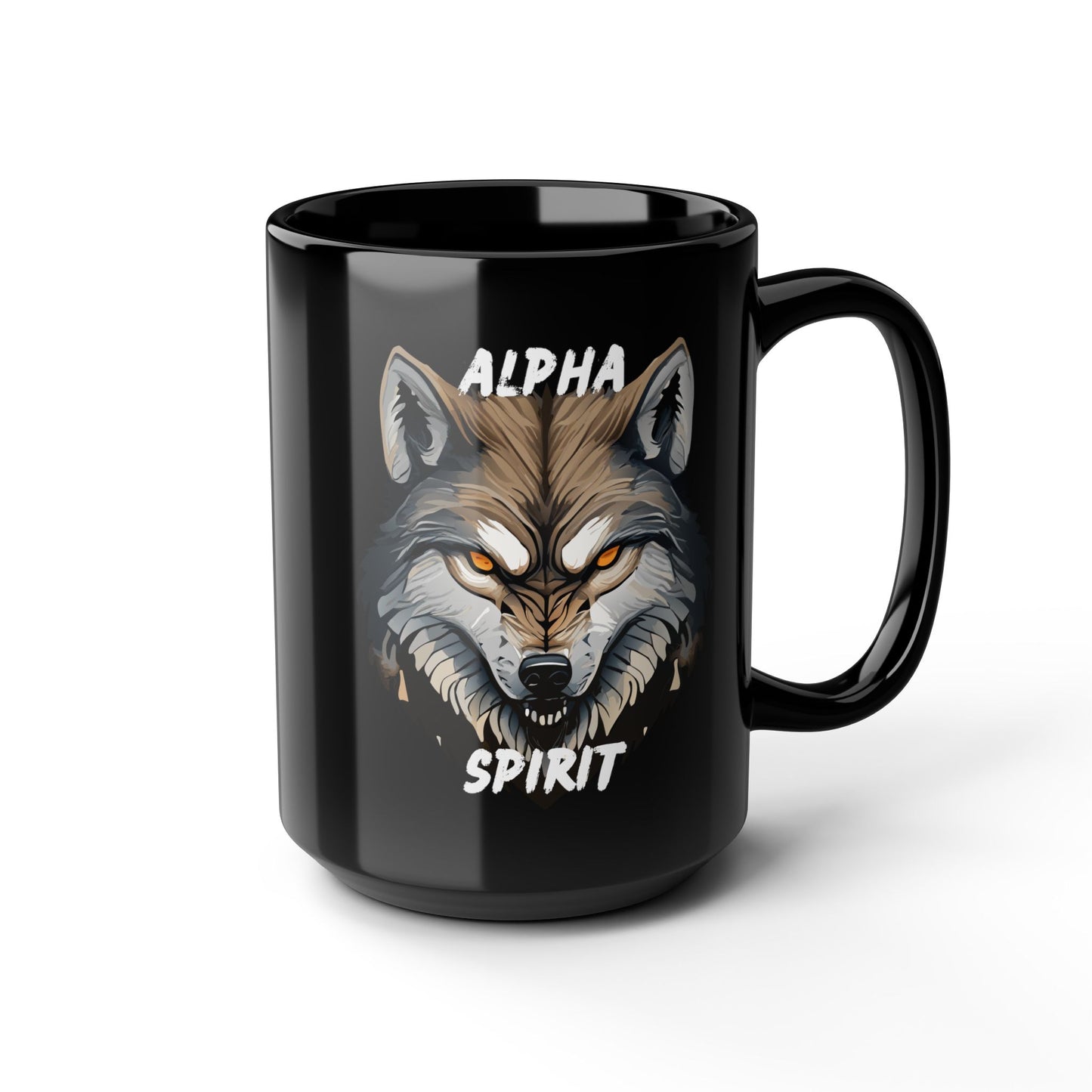 Alpha Spirit Motivational Mug - Inspire Strength and Leadership - Motivational Black Mug (11oz, 15oz)