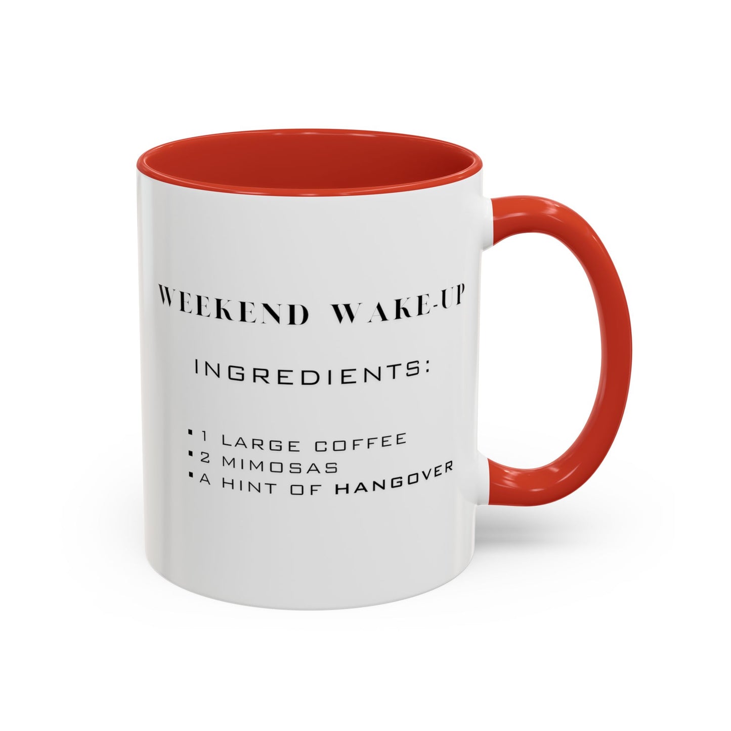 Recipe for Weekend Wake-Up - Adult Humor Coffee Mug - Perfect Gag Gift for Adults (11, 15oz)