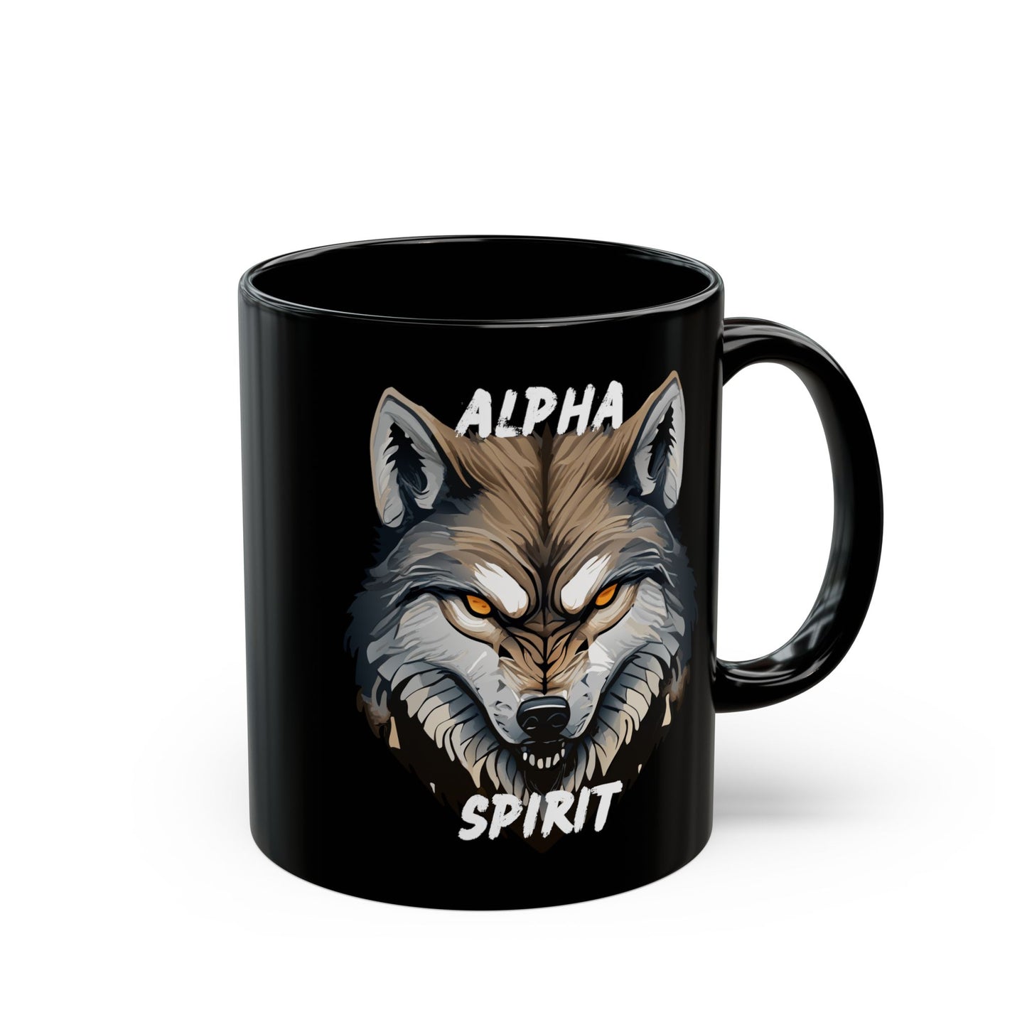 Alpha Spirit Motivational Mug - Inspire Strength and Leadership - Motivational Black Mug (11oz, 15oz)