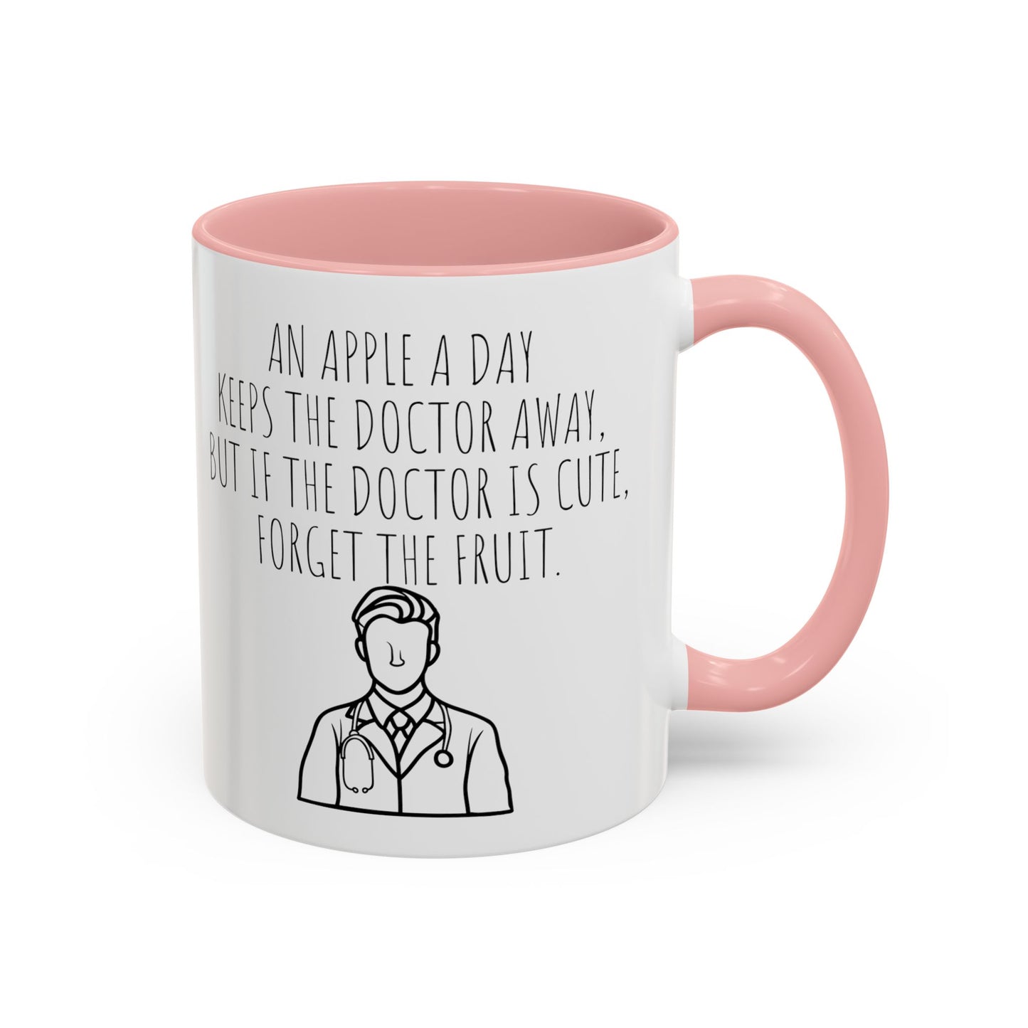 'An Apple a Day' - Funny Doctor-Themed Coffee Mug - Perfect Gift for Medical Professionals (11, 15oz)