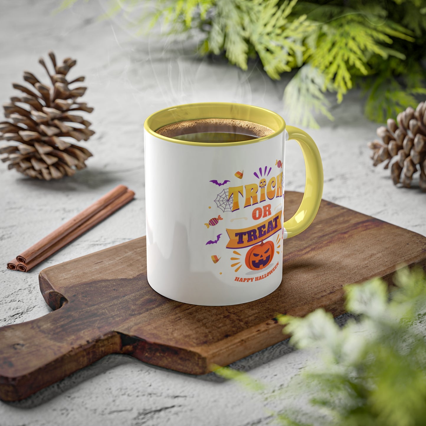 Halloween Mug - "Trick or Treat - Happy Halloween" | Spooky Coffee Mug, 11oz