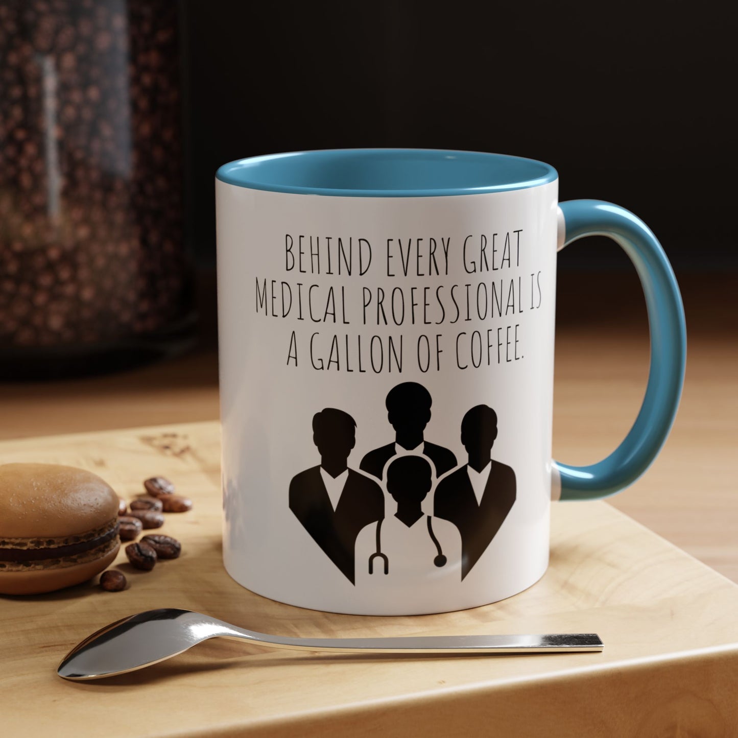 Behind Every Great Medical Professional is a Gallon of Coffee - Funny Medical Professional Coffee Mug - Perfect Gift for Doctors and Nurses (11, 15oz)