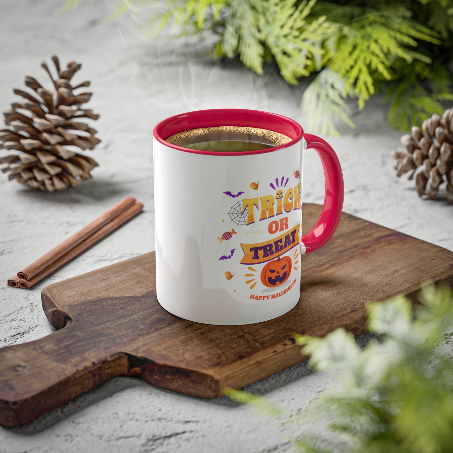Halloween Mug - "Trick or Treat - Happy Halloween" | Spooky Coffee Mug, 11oz