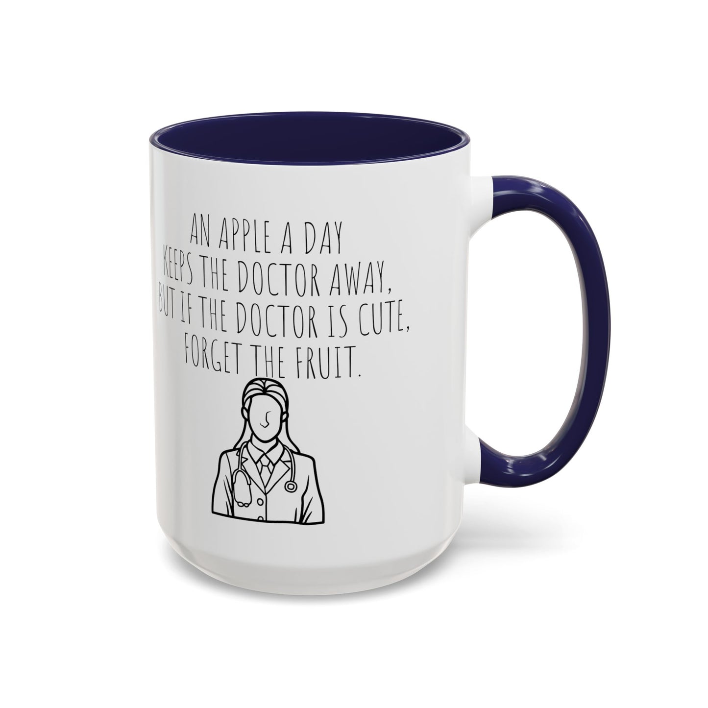 'An Apple a Day' - Funny Doctor-Themed Coffee Mug - Perfect Gift for Medical Professionals (11, 15oz)