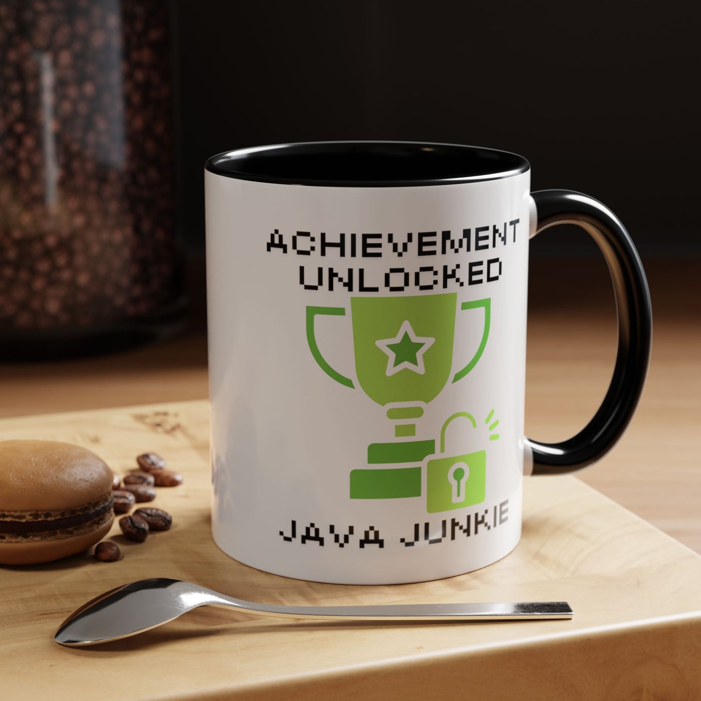Achievement Unlocked: Java Junkie - Gamer Coffee Mug - Funny Gift for Gamers (11, 15oz)