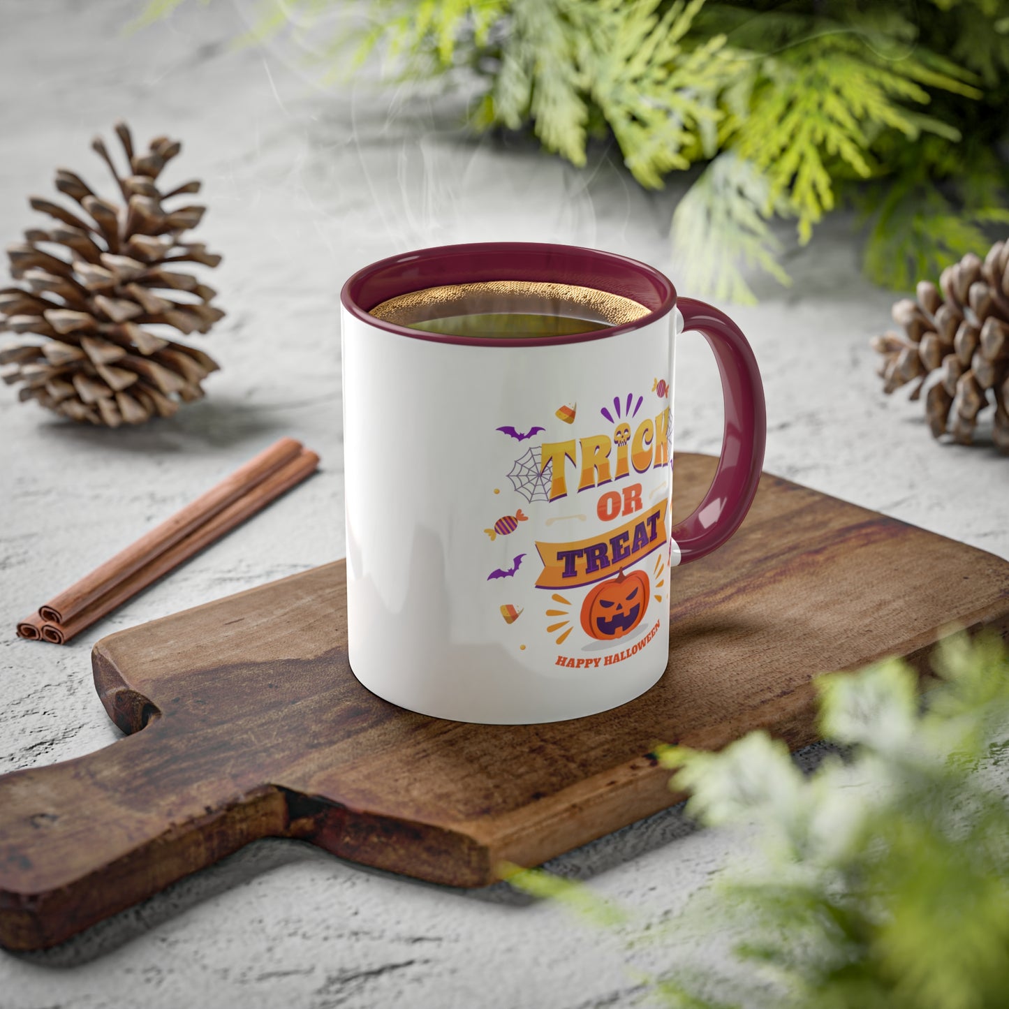 Halloween Mug - "Trick or Treat - Happy Halloween" | Spooky Coffee Mug, 11oz