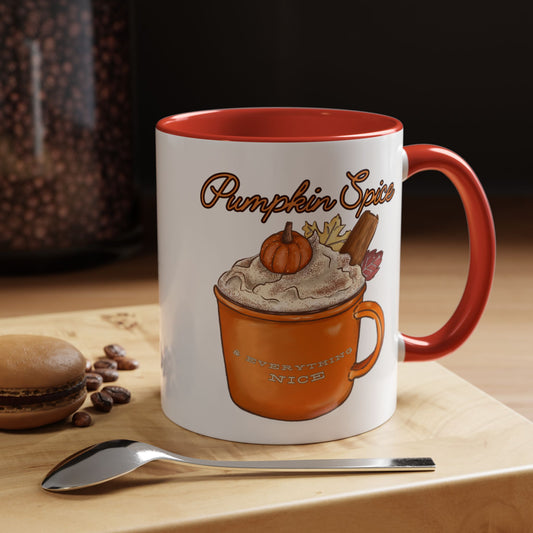 Pumpkin Spice & Everything Nice - Autumn Mug - Cozy Seasonal Mug (11, 15oz)