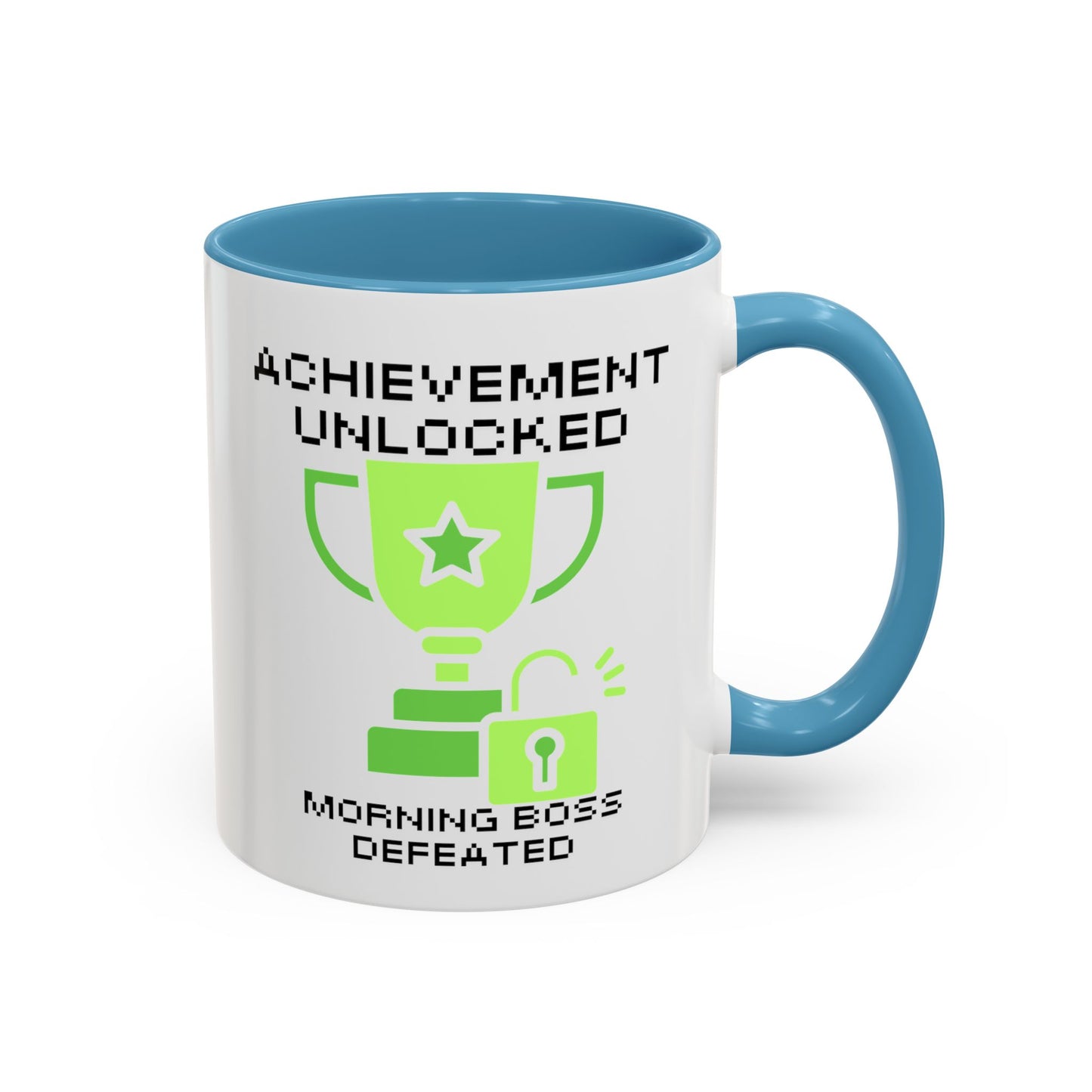 Achievement Unlocked: Morning Boss Defeated - Gamer Coffee Mug - Funny Gift for Gamers (11, 15oz)