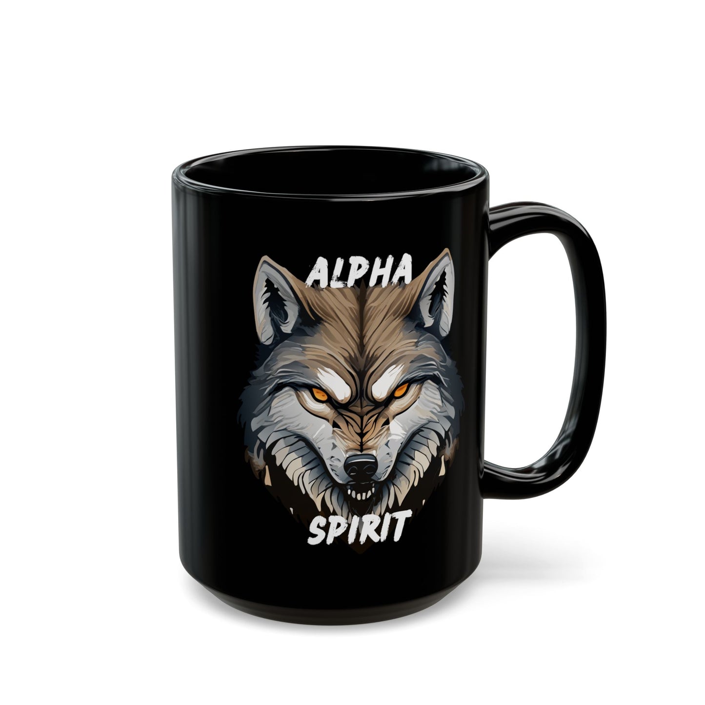Alpha Spirit Motivational Mug - Inspire Strength and Leadership - Motivational Black Mug (11oz, 15oz)