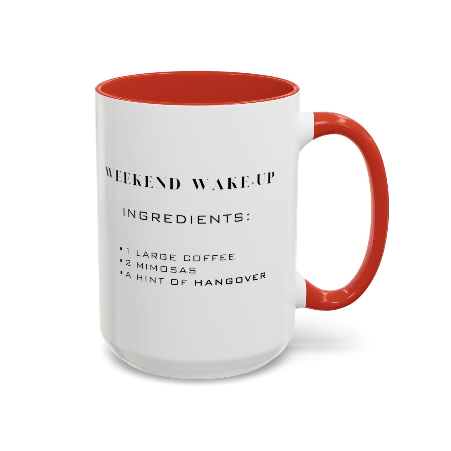 Recipe for Weekend Wake-Up - Adult Humor Coffee Mug - Perfect Gag Gift for Adults (11, 15oz)