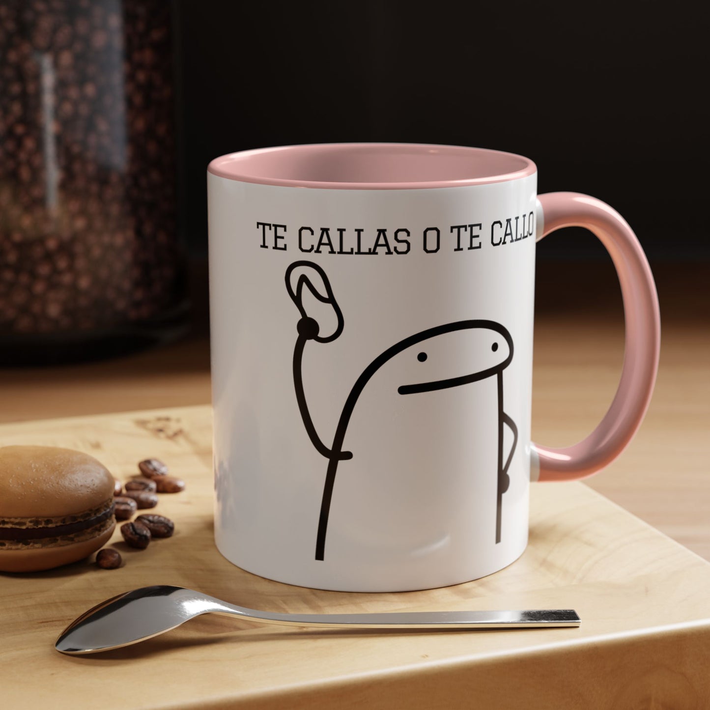 Taza de Café Chistosa - "Te Callas o Te Callo" | Taza Divertida y Original (11, 15oz)